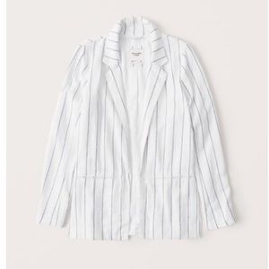 NWT A&F Linen Striped Blazer - Size M